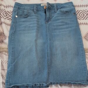 Girls' Light Blue Denim Pencil Skirt - Unknown Brand